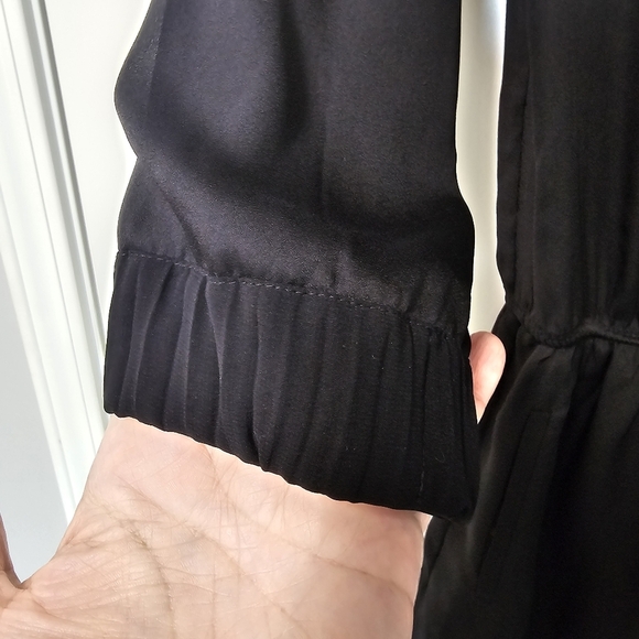 DVF Diane Von Furstenberg MIKINO Pleated Mini Tunic Dress Sailor Black Size 6 - Picture 10 of 13